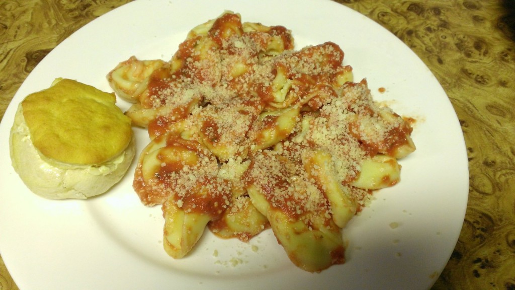 dinner-cheese-tortellini-biscuit-butter