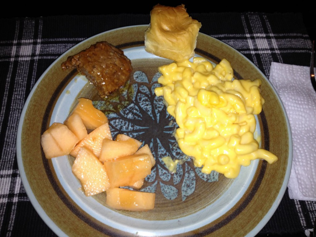 dinner-meatloaf-macaroni-and-cheese-hawaiian-savory-butter-cantaloupe