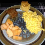 dinner-meatloaf-macaroni-and-cheese-hawaiian-savory-butter-cantaloupe