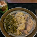 dinner-pasta-roni-fettuccine-alfredo-green-beans-chicken-strawberries-whipped-cream