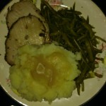 dinner-pork-mashed-potatoes-gravy-green-beans