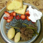 dinner-pot-roast-green-beans-potatoes-strawberries-whipped-cream