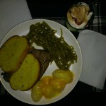 dinner-steak-texas-toast-green-beans-velveeta-potatoes-strawberries-whipped-cream