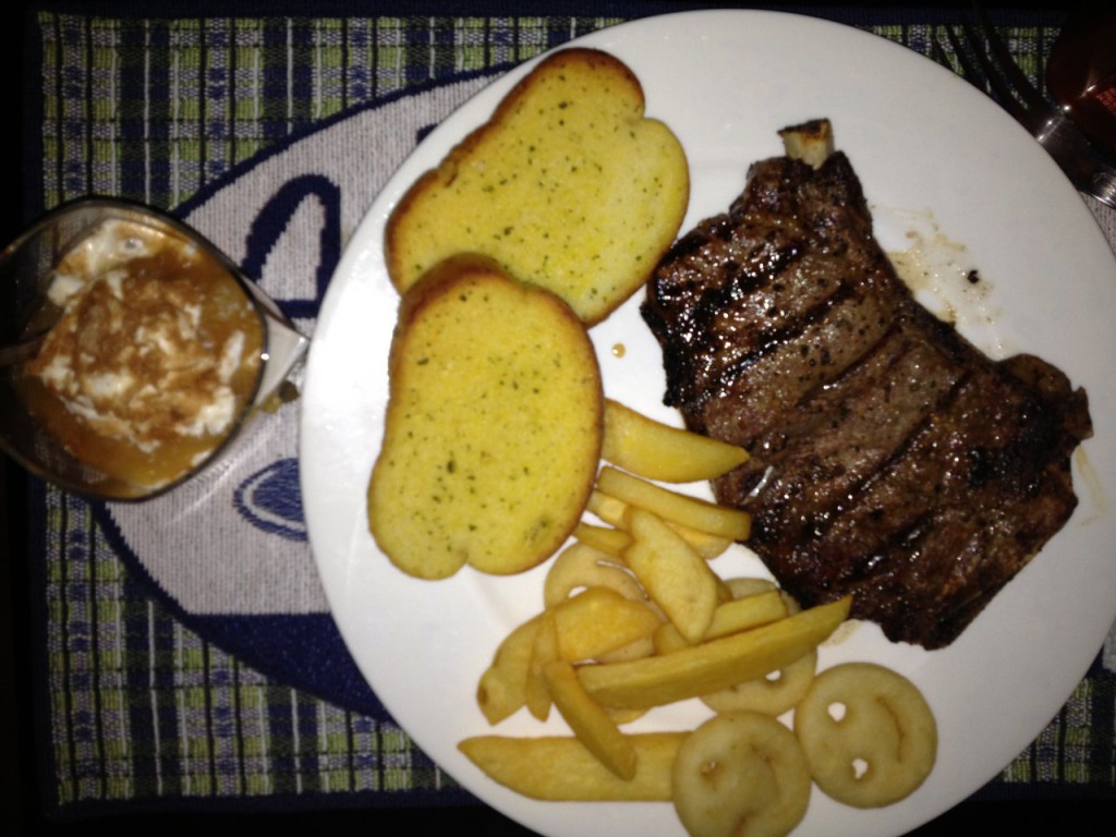 dinner-steak-texas-toast-steak-fries-french-fry-faces-apple-sauce-whipped-cream-cinnamon