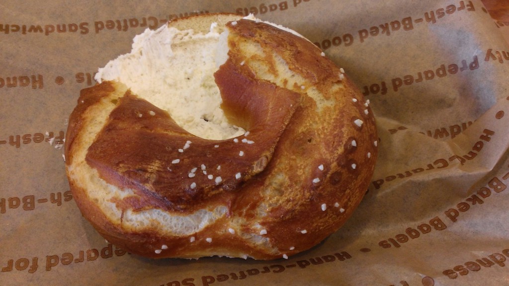 einstein-bros-pretzel-bagel-with-cream-cheese